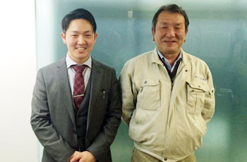 株式会社バークス環境代表取締役槙田参二様とレイティスホーム代表の石井健伍